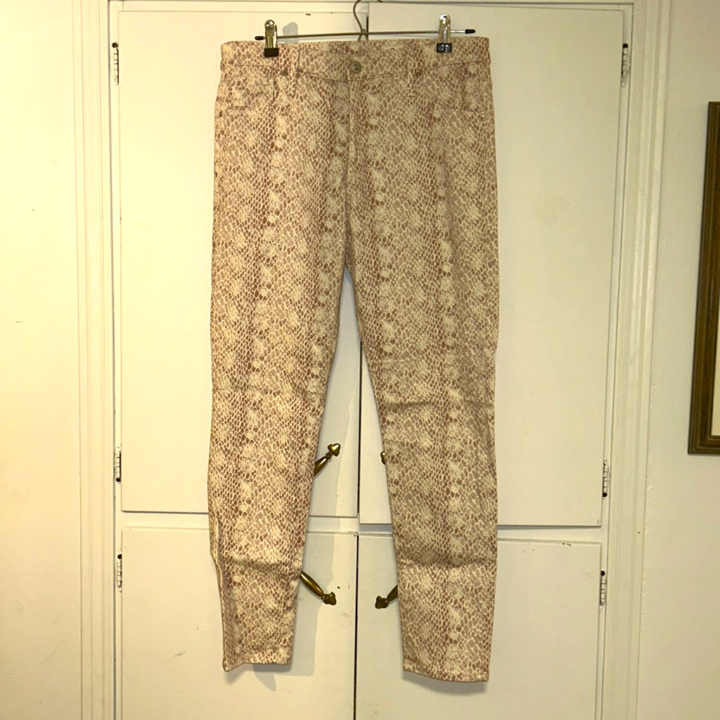 Adriano Goldschmied Snake Skin Print Jeans